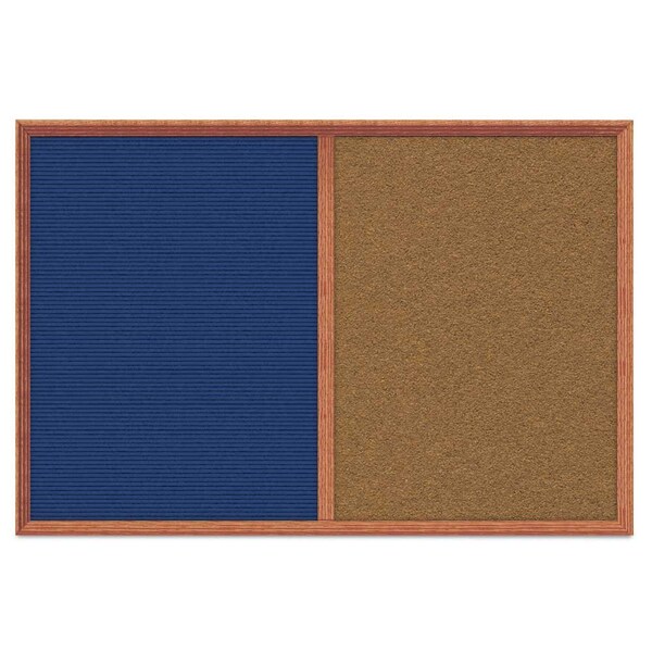 Enclosed Corkboard, 1 Door, 60"x36", 4" Fra